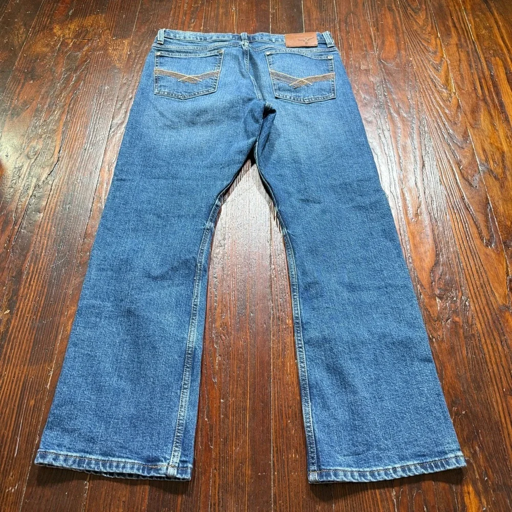 Wrangler 20X Jeans Mens‎ 32x30 Blue Dark Wash Style 42 Vintage Boot Embroidered